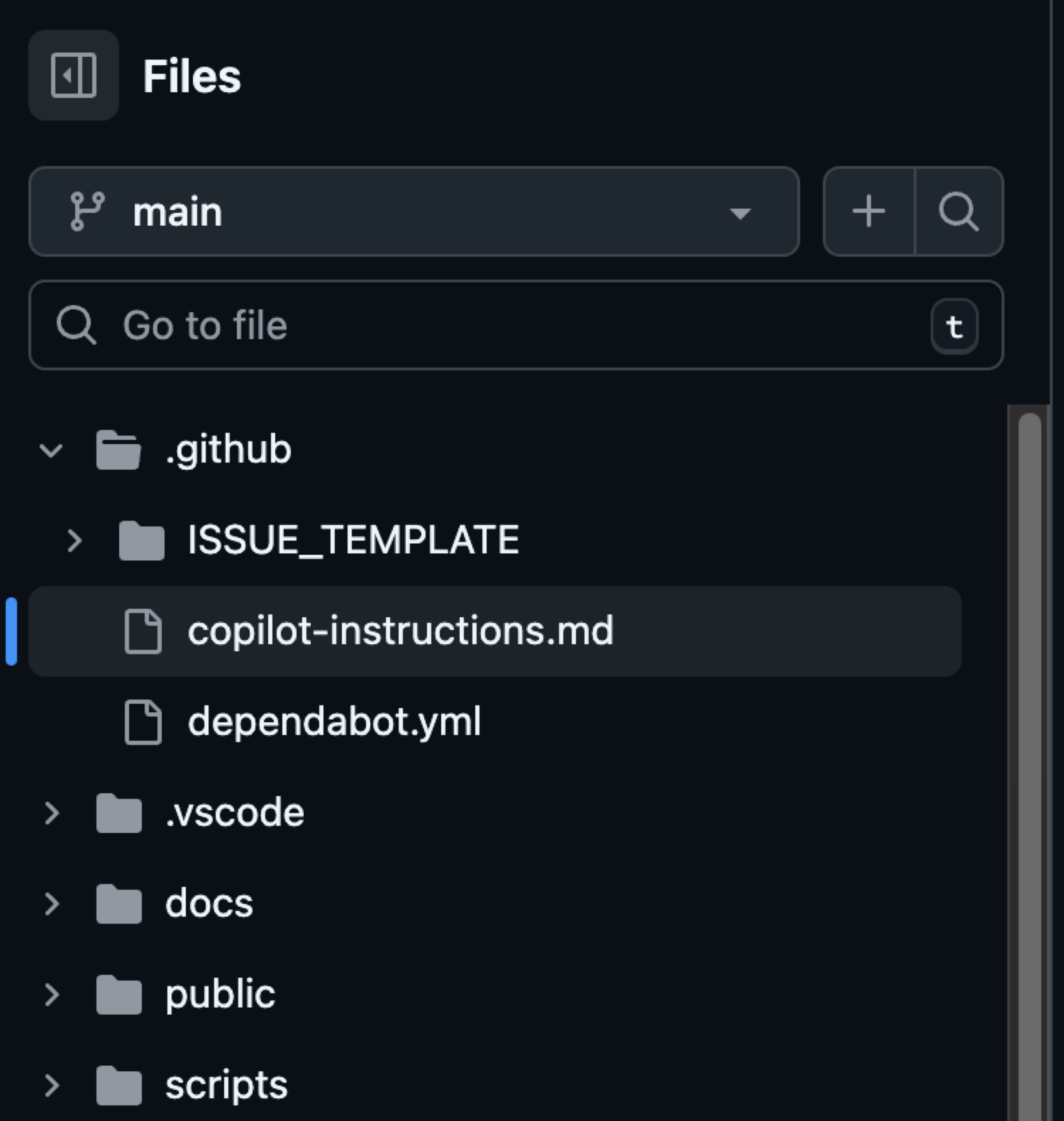Location of copilot-instructions in .github folder