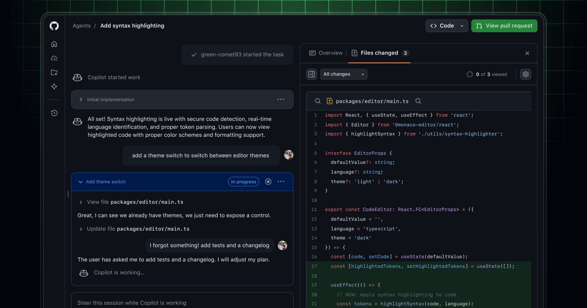 A mission control to assign, steer, and track Copilot coding agent ...