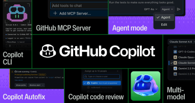 A decorative header image showing many uses of GitHub Copilot.