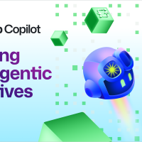 Header image with a GitHub Copilot character and the text "GitHub Copilot: Working with agentic primitives."