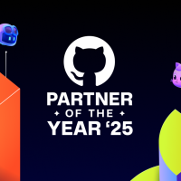 Graphic with GitHub icons and the words "Partner of the Year '25"