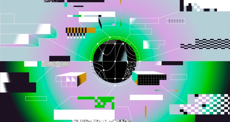 A decorative header showing several rectangles surrounding a circle.