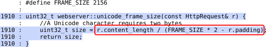 Simple div-by-zero vulnerability.