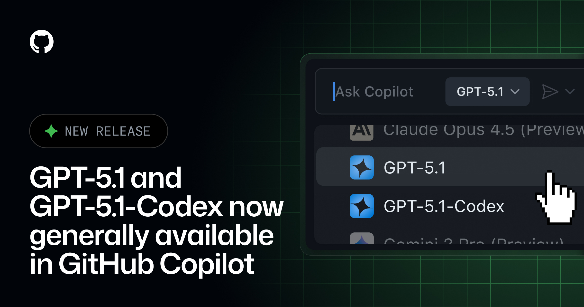 GPT-5.1 and GPT-5.1-Codex are now generally available in GitHub
