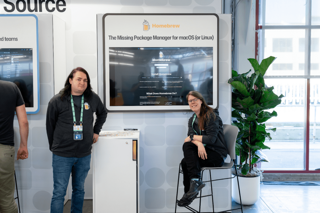 Photo of Homebrew at the GitHub Universe Open Source Zone.