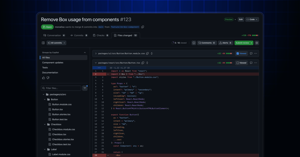 Improved pull request "Files changed" page on by default - GitHub Changelog
