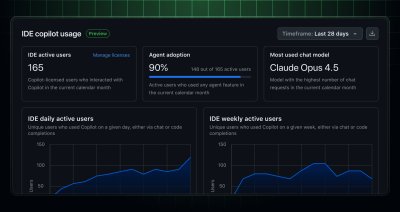 Copilot usage dashboard