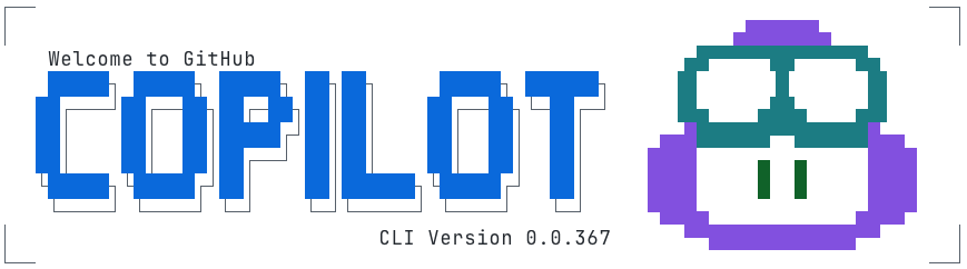 Light mode version of the GitHub Copilot CLI banner.