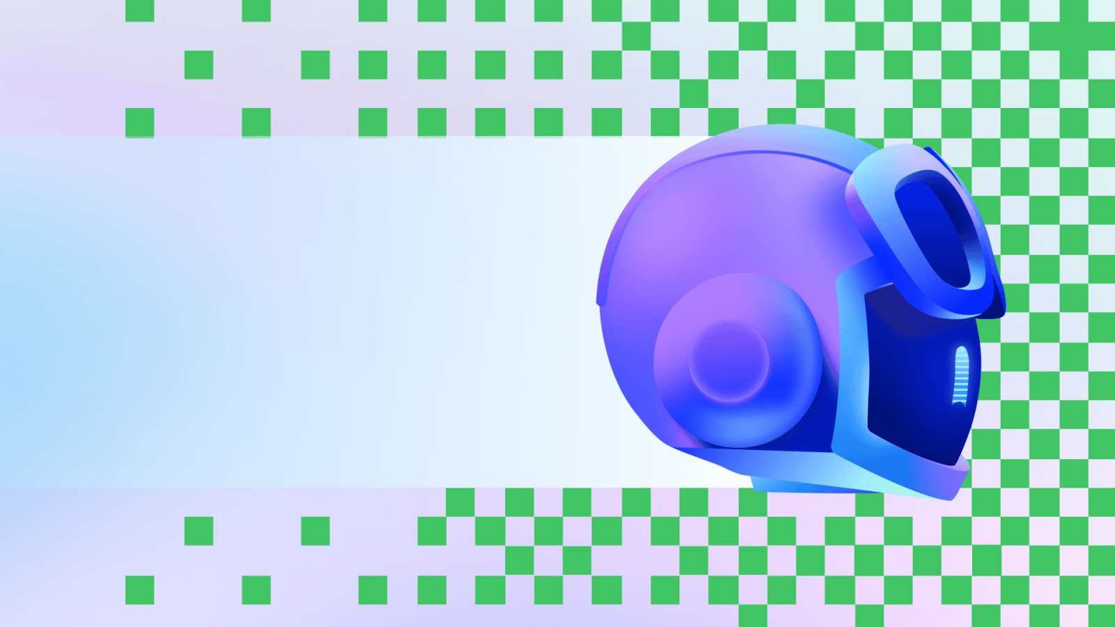 Copilot appears against a decorative background with scattered green squares.