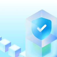 An abstract illustration of connected blocks surrounding a central shield with a checkmark representing secure and verified systems.