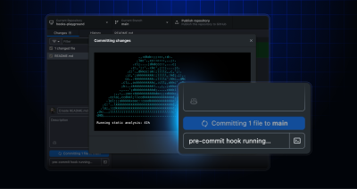 Header image showing GitHub Desktop with Git hooks support