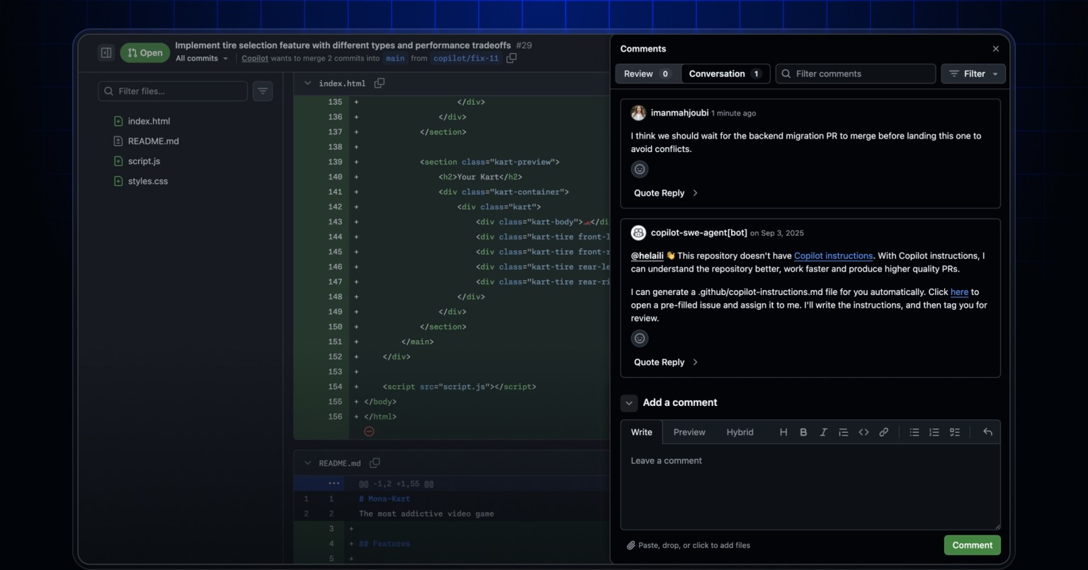 Access all pull request comments without leaving the new Files changed ...