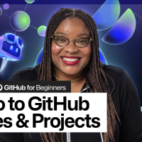 Header image showing a photo of Kedasha Kerr, the GitHub Copilot logo, and the words 'Intro to GitHub Issues & Projects'.