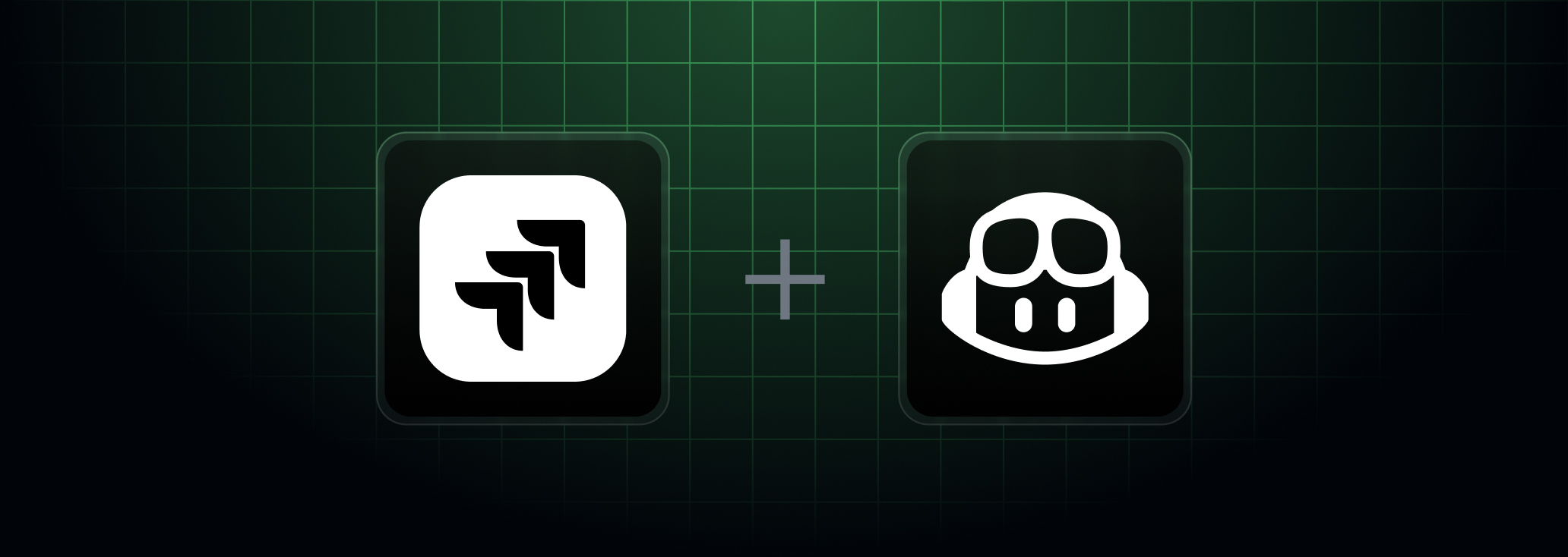 Stylised banner image of Jira and GitHub Copilot logos