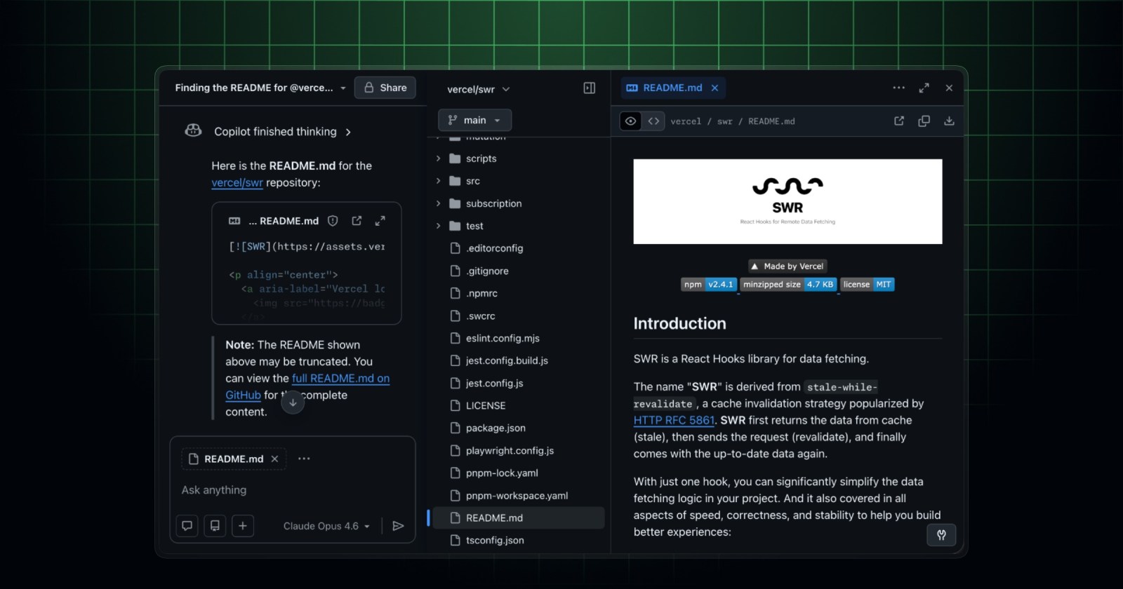 Explore a repository using Copilot on the web - GitHub Changelog