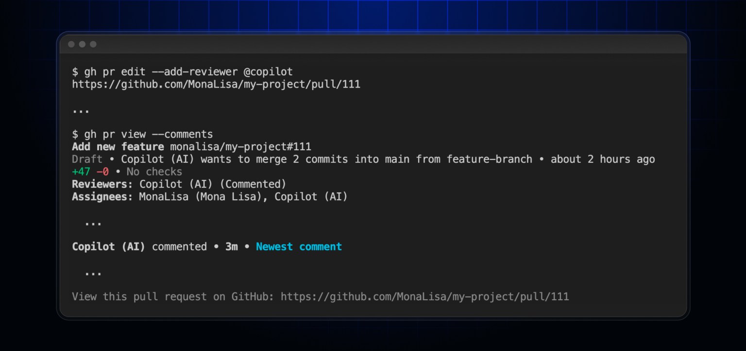 Request Copilot code review from GitHub CLI - GitHub Changelog