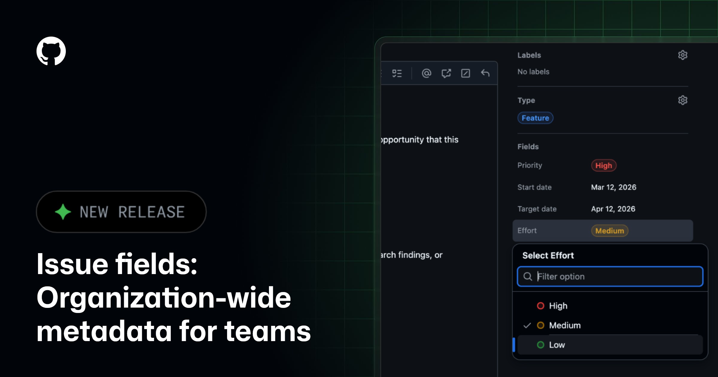 Issue fields: Structured issue metadata is in public preview - GitHub ...