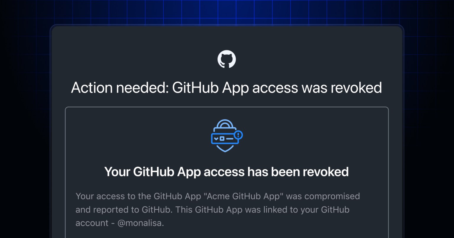 Credential revocation API now supports GitHub OAuth and GitHub app ...