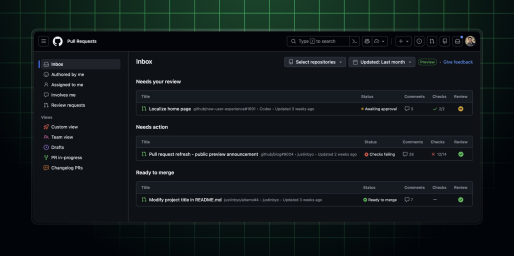 New pull requests dashboard is in public preview - GitHub Changelog