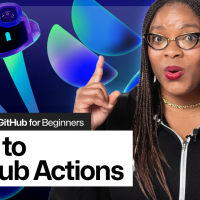 Decorative header image with the words 'Intro to GitHub Actions'
