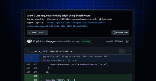 Trace any Copilot coding agent commit to its session logs - GitHub ...