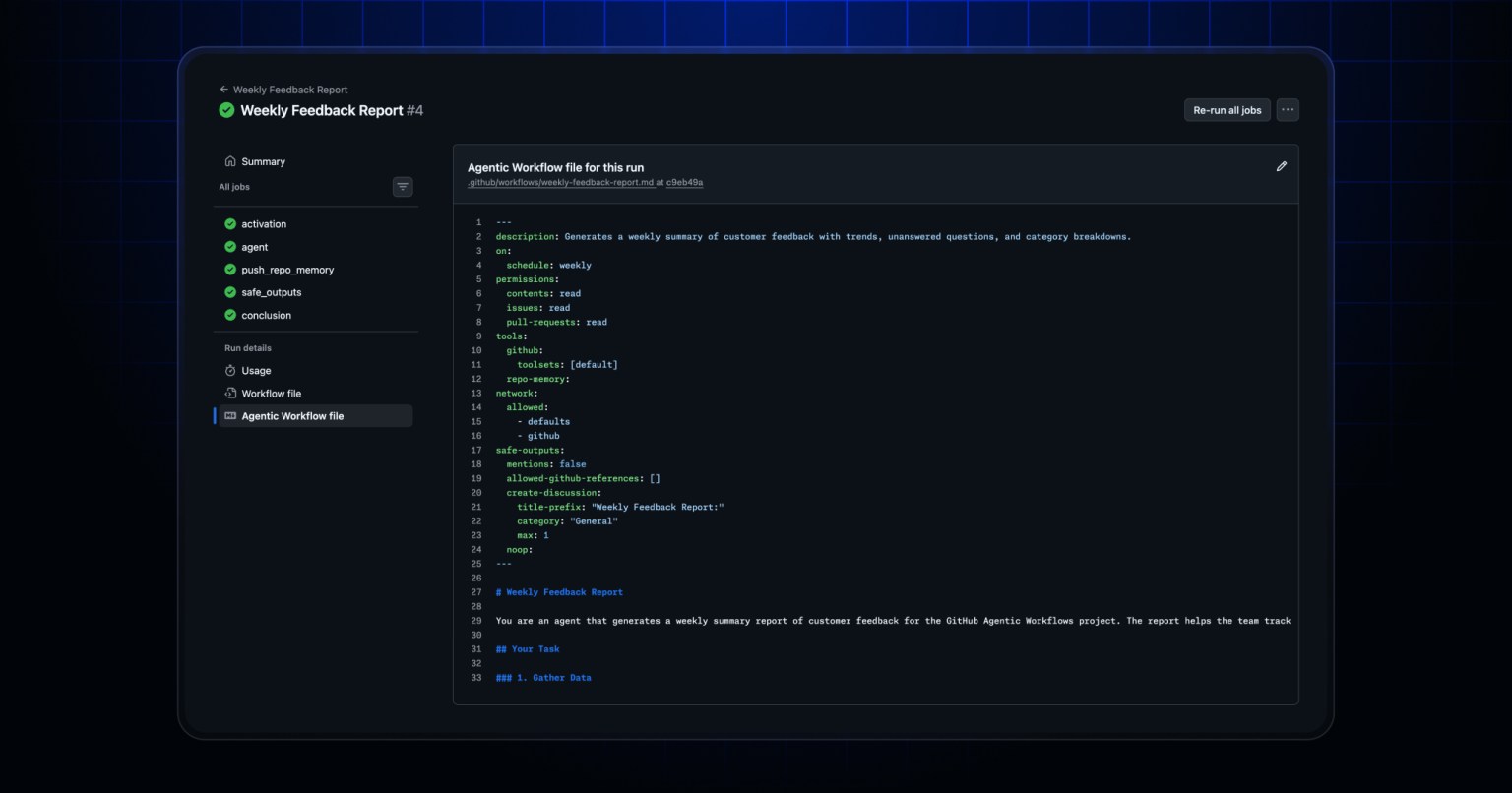 View Agentic Workflow configs in the Actions run summary - GitHub Changelog