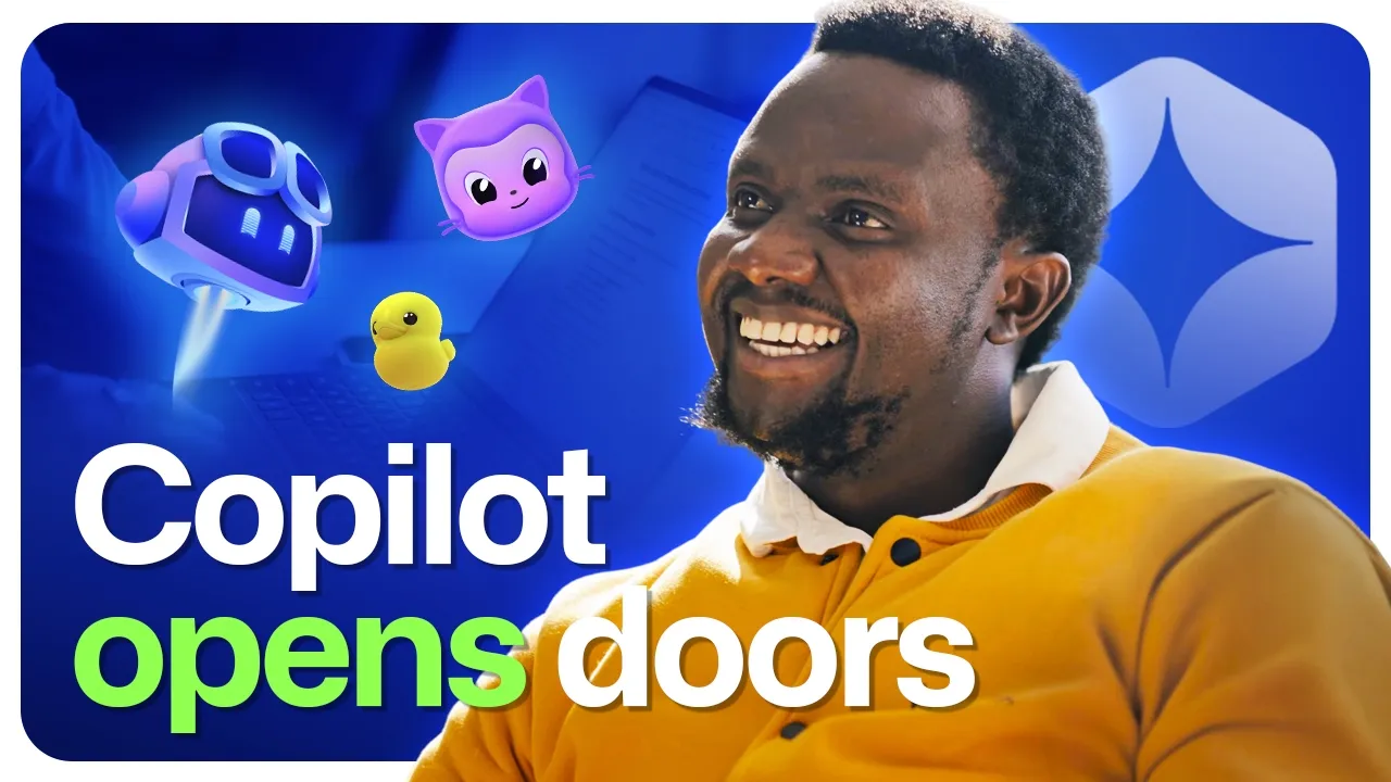 Header image with the words 'Copilot opens doors'