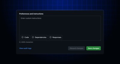Header image with a screenshot of the form for configuring organization custom instructions