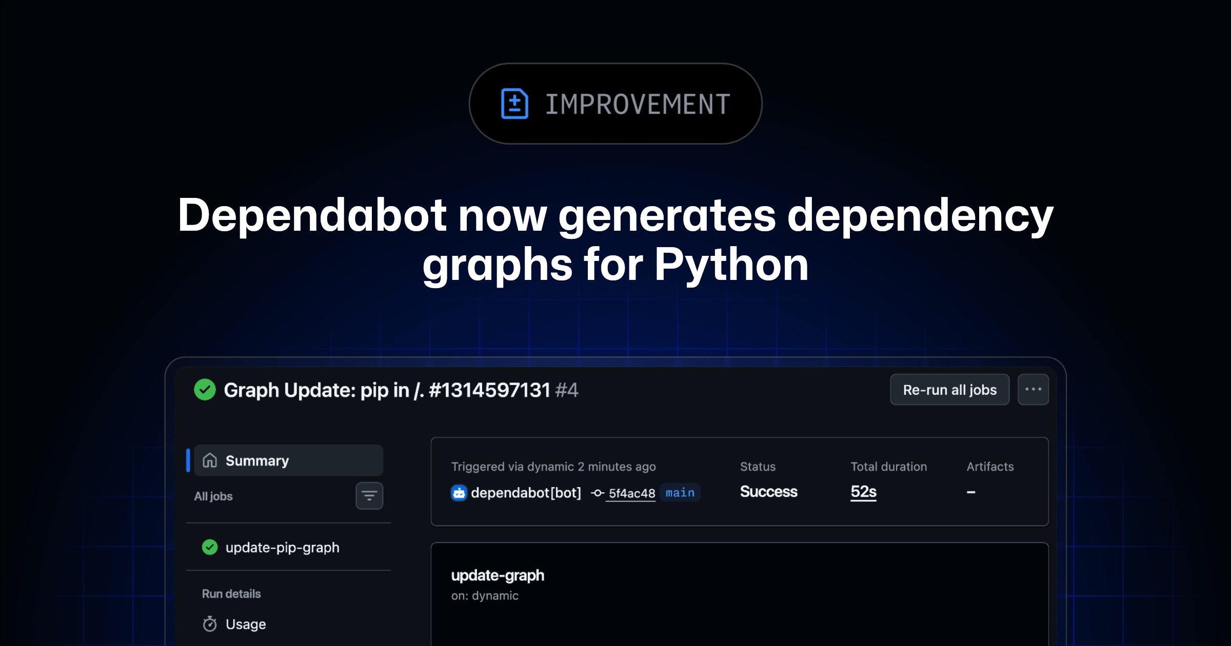 Dependabot-based dependency graphs for Python
