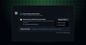 Fix merge conflicts in three clicks with Copilot cloud agent - GitHub ...