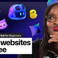 Video thumbnail with the words "Host websites for free" with GitHub iconography
