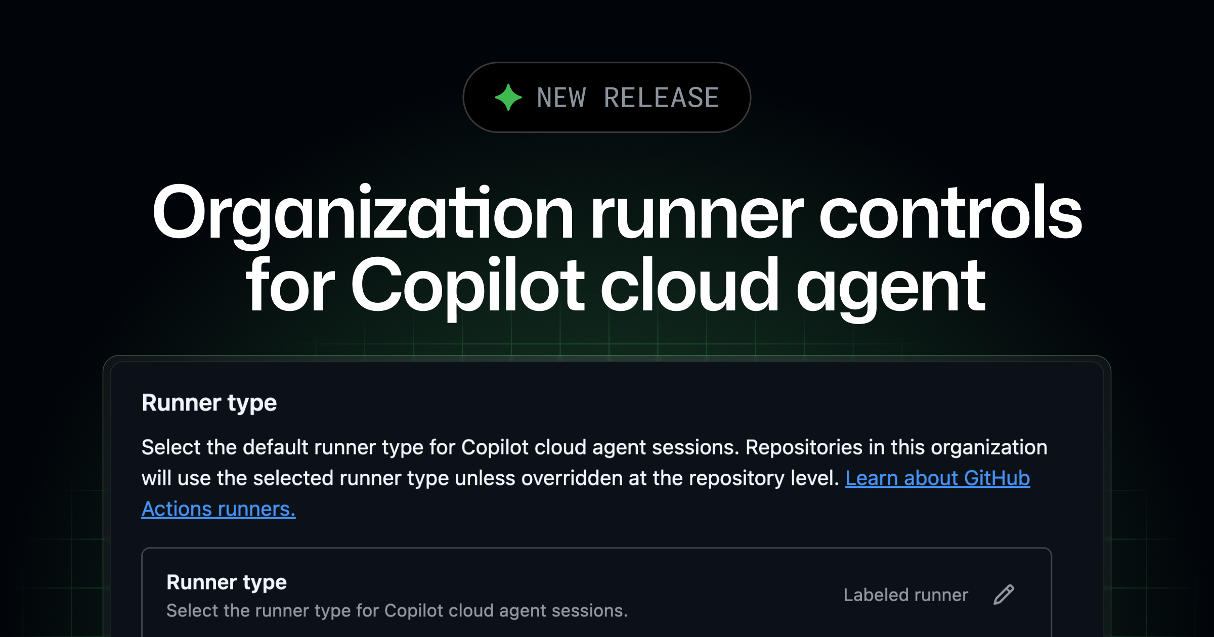 Organization runner controls for Copilot cloud agent