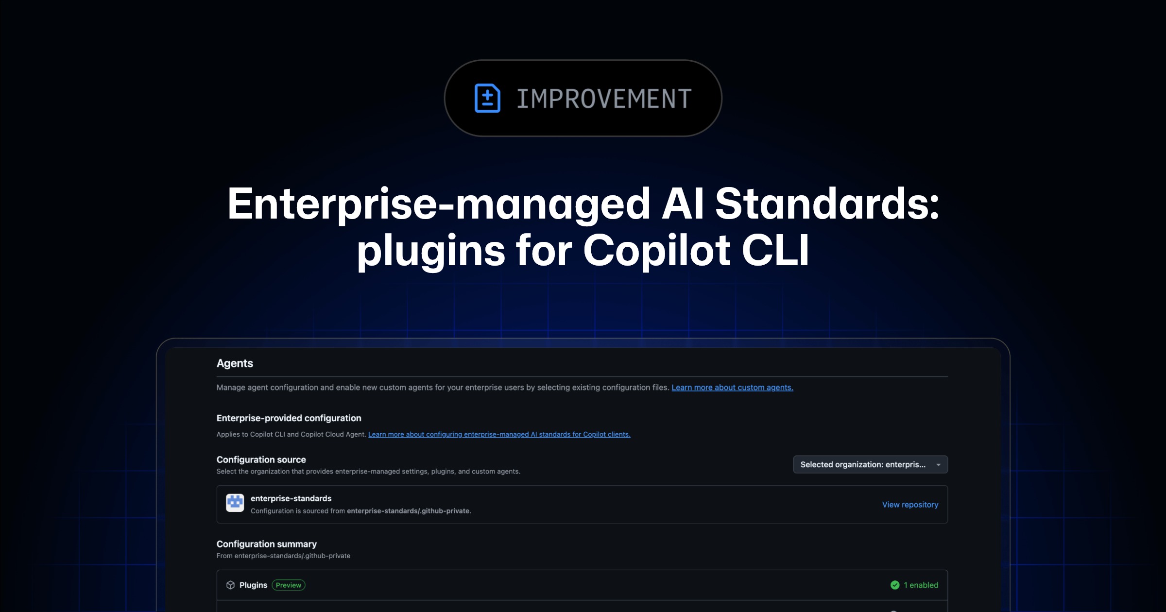 Enterprise-managed plugins in GitHub Copilot CLI are now in public preview