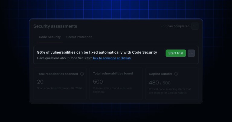 Start a GitHub Advanced Security trial from a risk assessment - GitHub ...