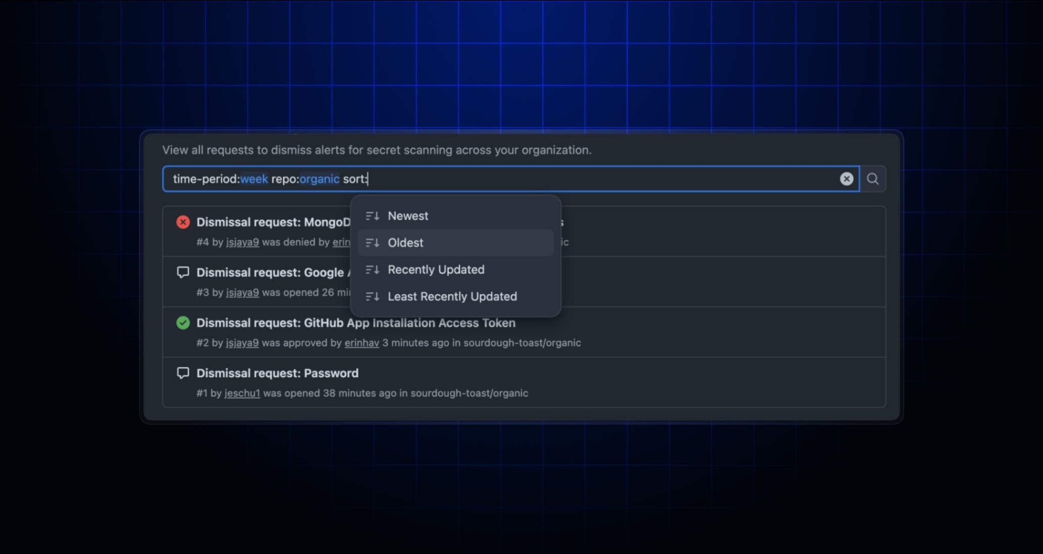 Secret scanning approval workflows