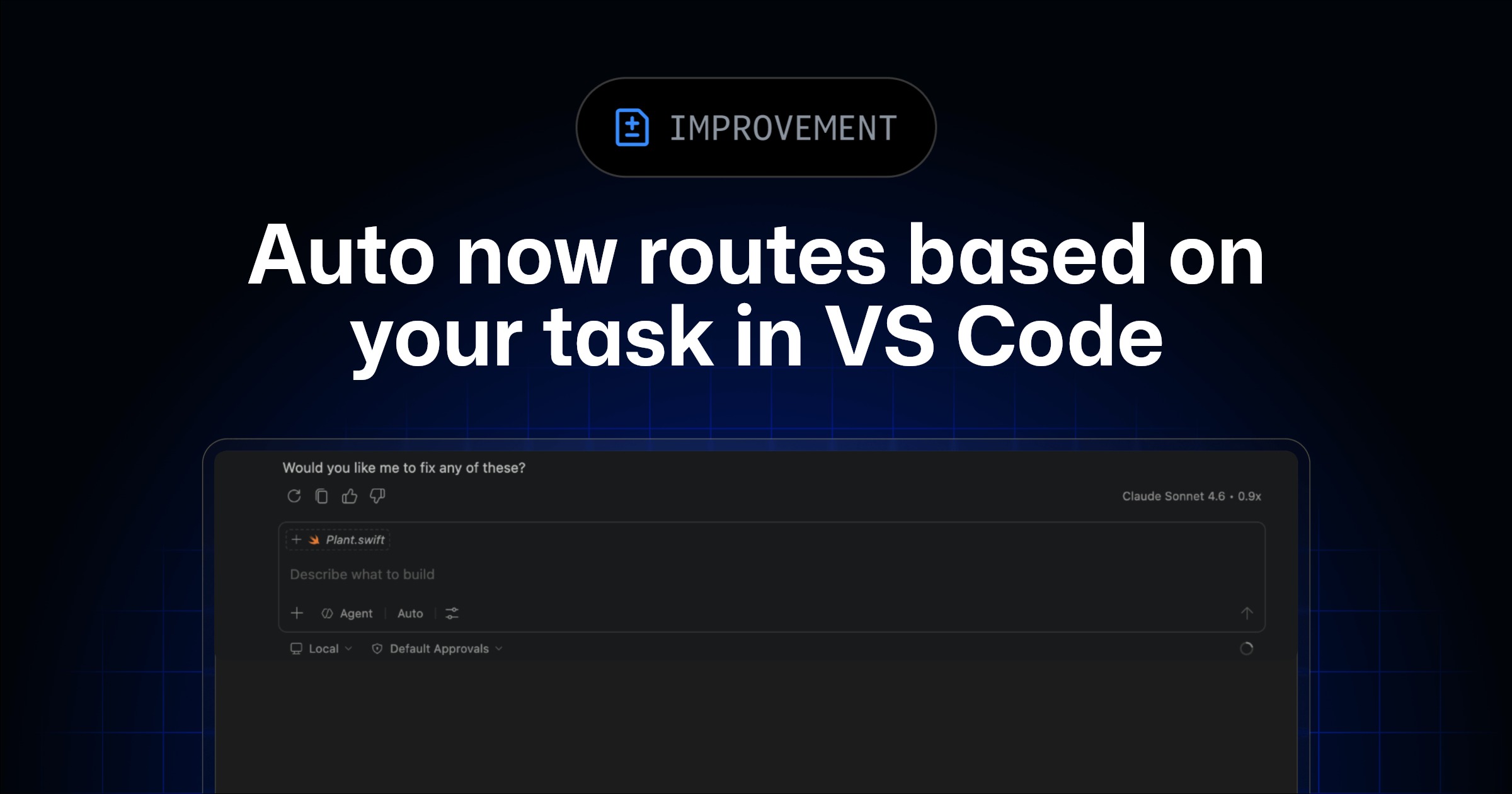 `GitHub Copilot` in VS Code gets task-based auto model routing