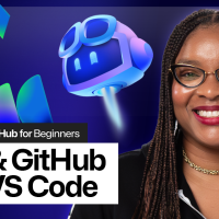 Video thumbnail with the words 'GitHub for Beginners: Git & GitHub in VS Code'