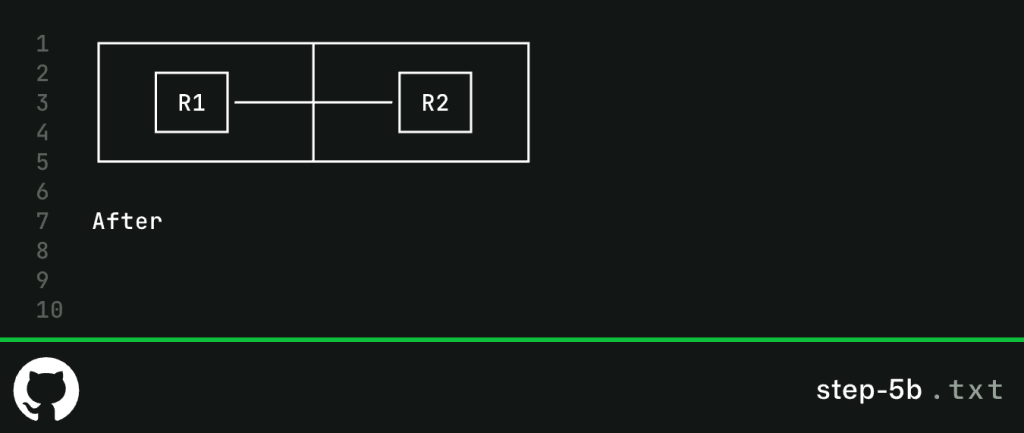 Screenshot showing rooms 1 and 2 connected.
