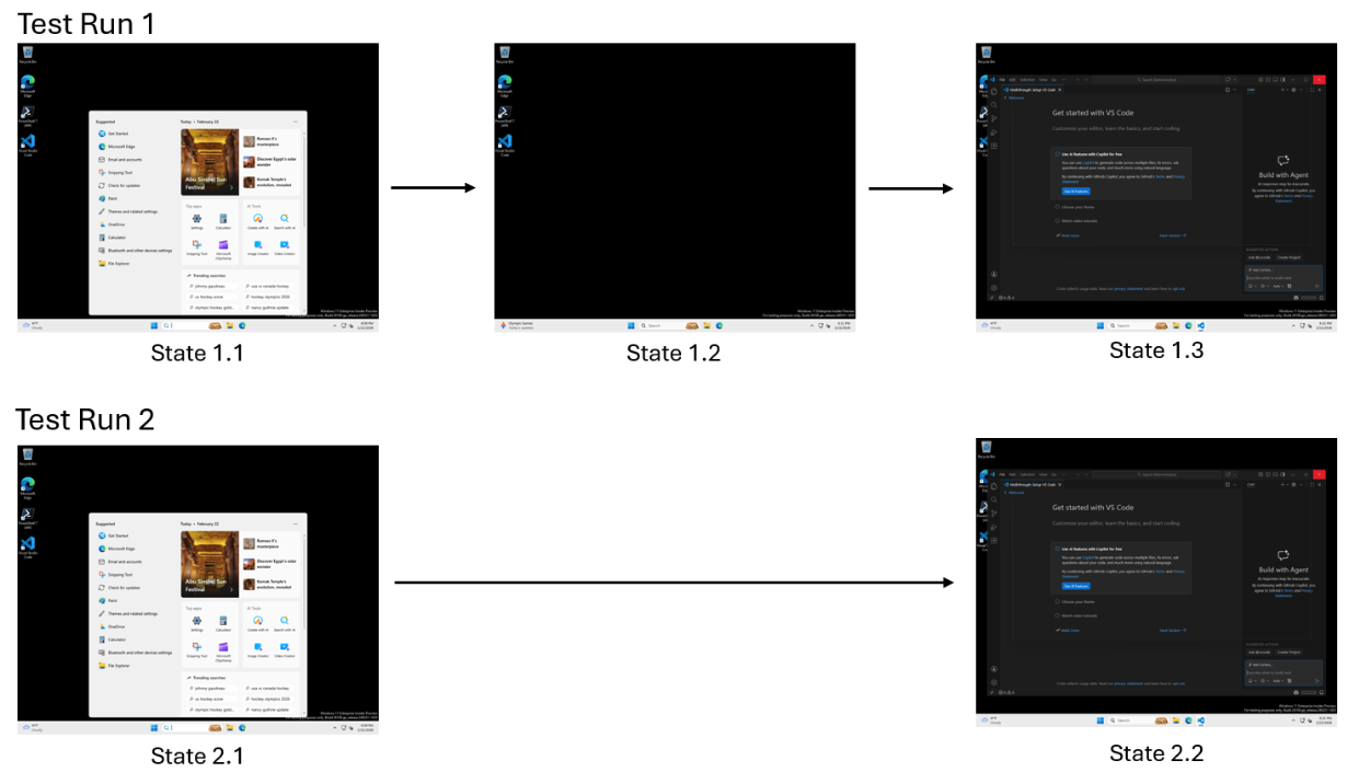 A computer use-enabled Github Copilot Coding Agent shown performing a search in VS Code in a containerized cloud environment.