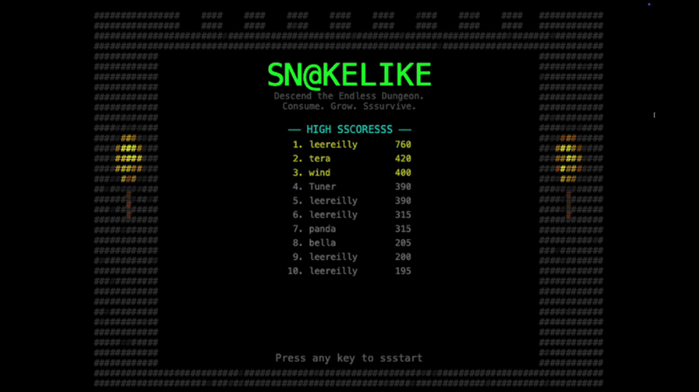 Screenshot of Snakelike