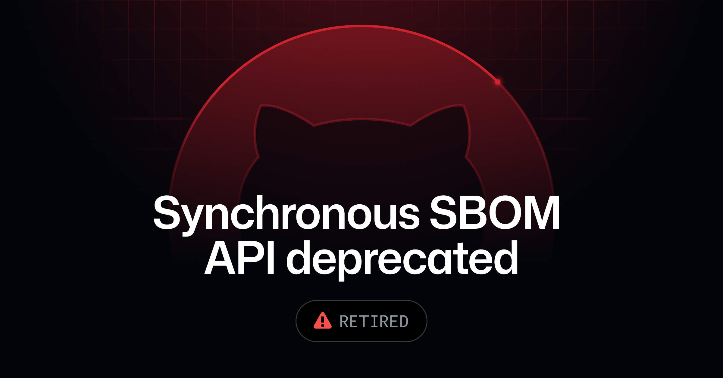 Synchronous SBOM API deprecated - GitHub Changelog
