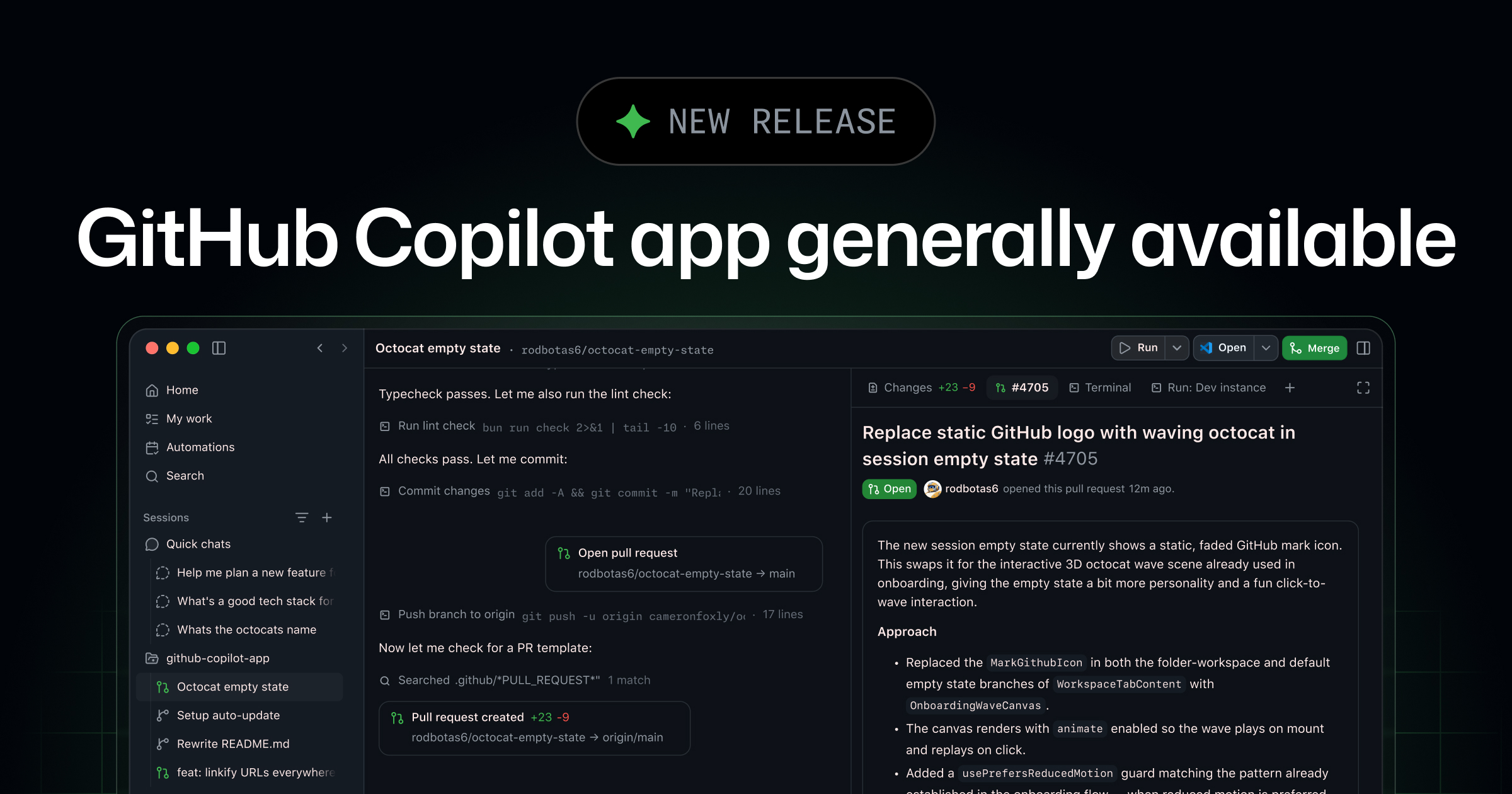 GitHub Copilot app generally available