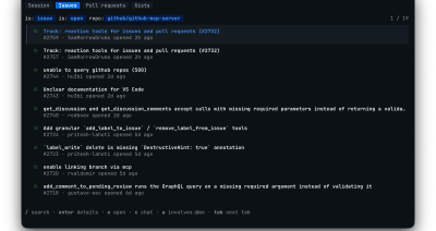 Copilot CLI open issues in new tab view