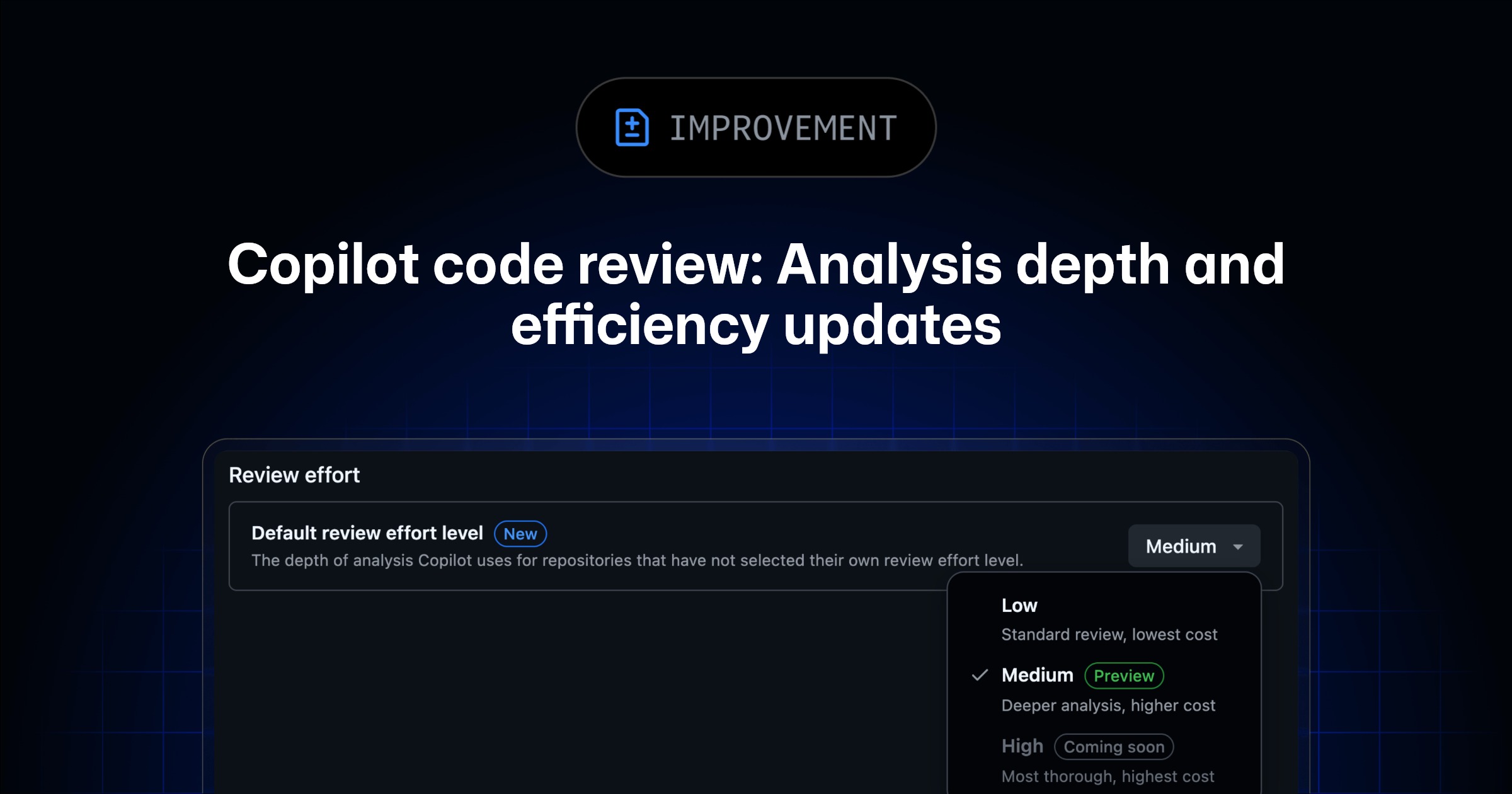 Copilot code review: Analysis depth and efficiency updates