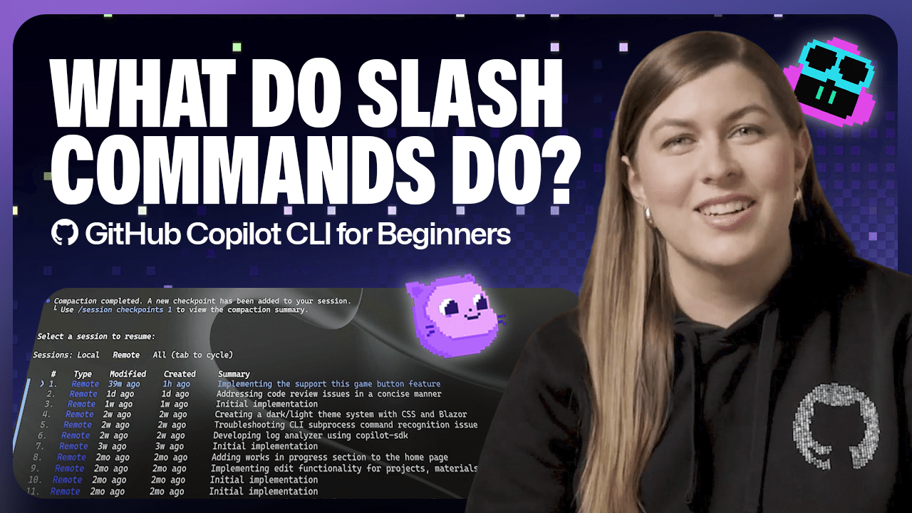 GitHub Copilot CLI for Beginners: Overview of common slash commands ...