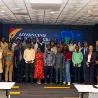 Attendees gather at open source week.