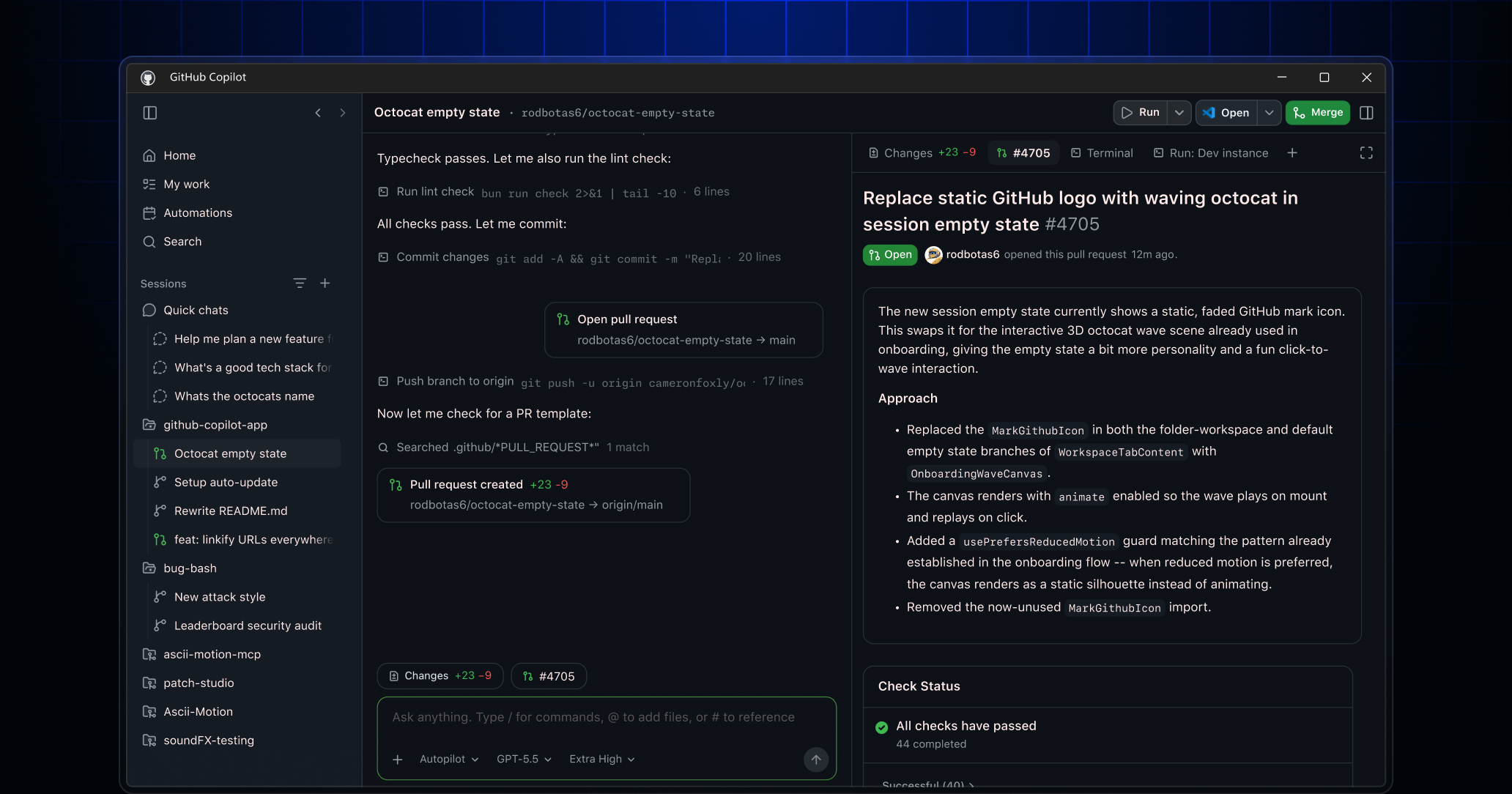 Expanded technical preview availability for the GitHub Copilot app