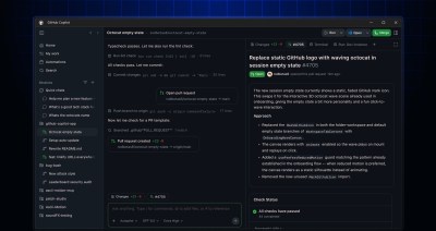 Pull request view of the GitHub Copilot App GUI