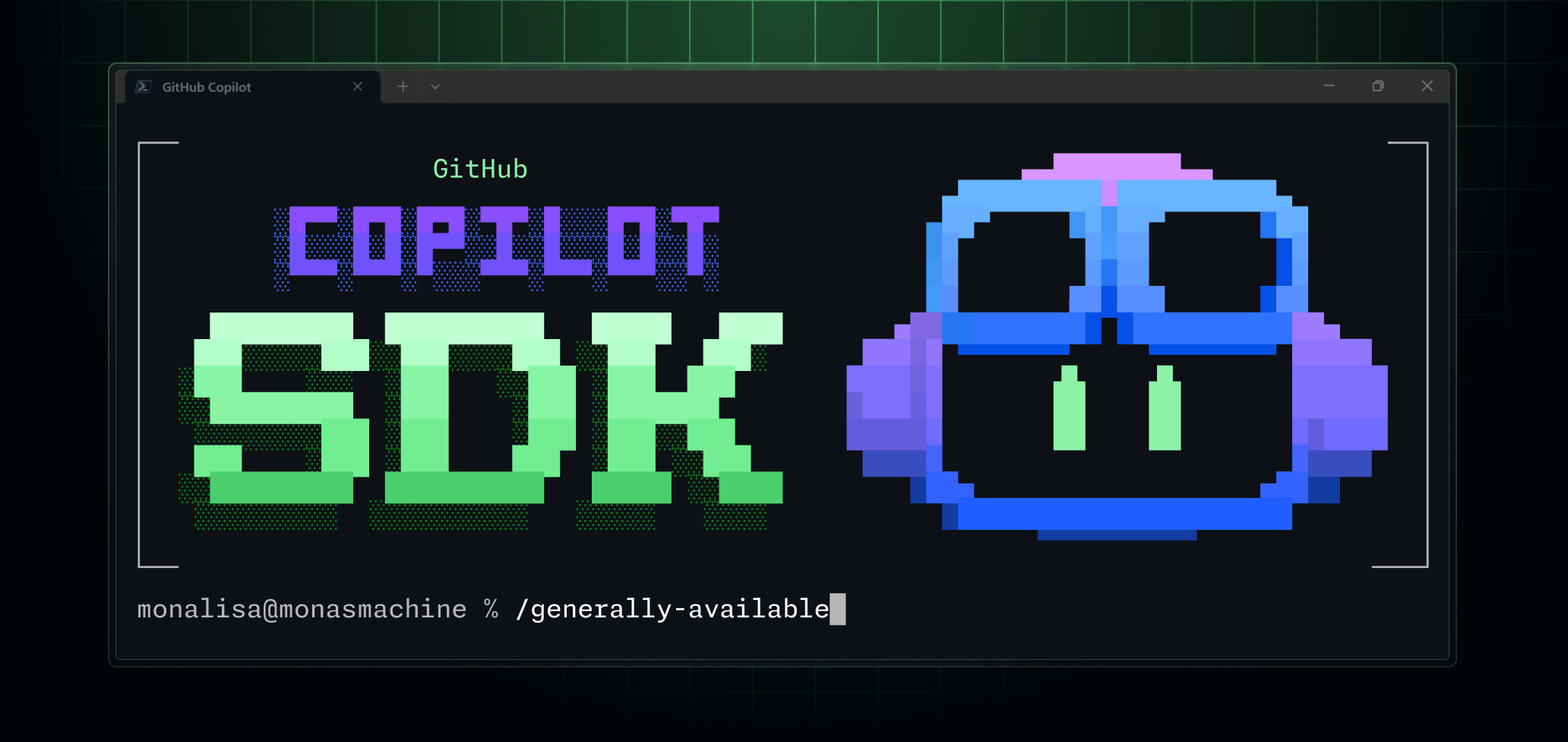GitHub Copilot SDK logo in a terminal window