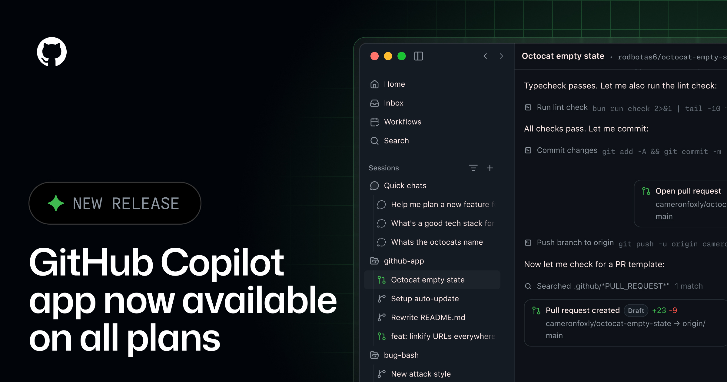 GitHub Copilot app available to all